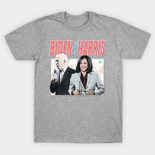 Joe Biden And Kamala Harris / Retro Style Fan Design T-Shirt